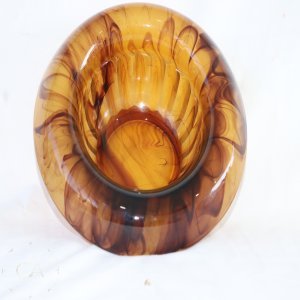 LOT 241 - Smokey Glass Frog Bowl