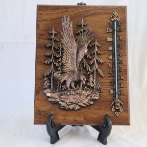 LOT 230 - Copper Bald Eagle Thermometer