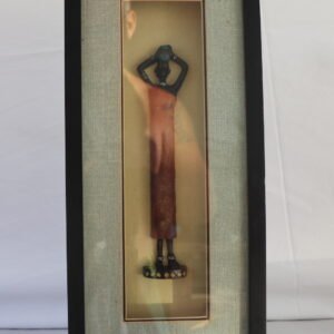 LOT 218 - Carved African Person in Frame