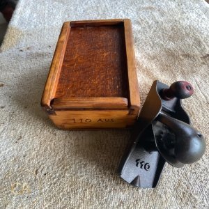 LOT 024 - Vintage Wooden Moulding Plane No. 110 AM with Hand Made Timber Box