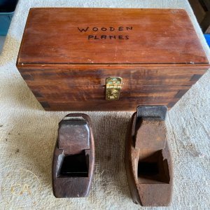 Lot 33 - Vintage Wooden Hand Planes Set with Timber Box