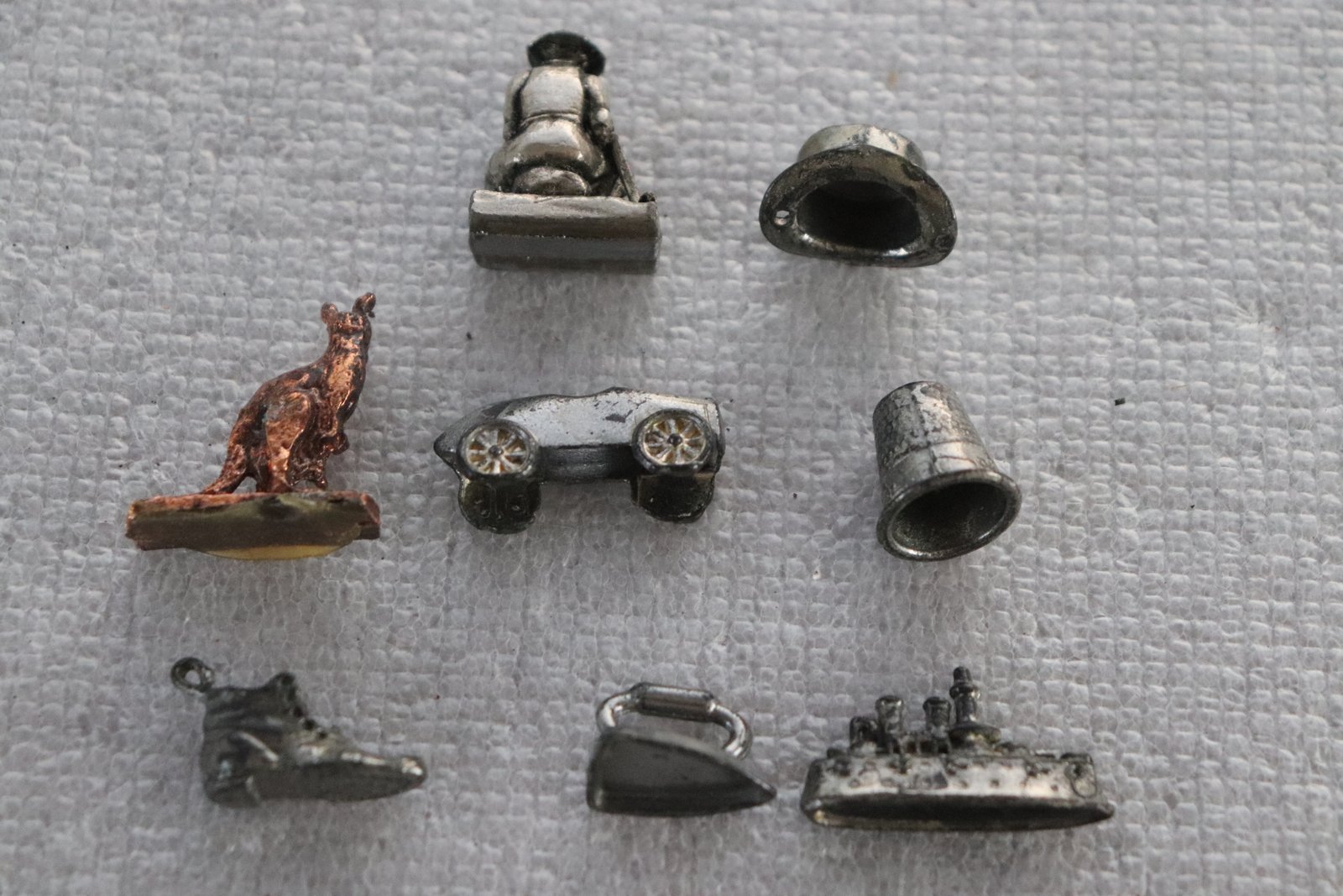LOT 155 - Mixed Metal Monopoly-Style Tokens – Set of 8