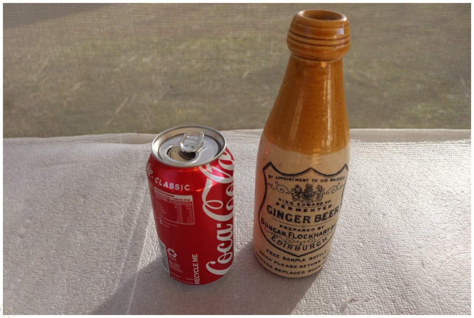 Lot 0273 - Antique Stoneware Ginger Beer Bottle - Duncan Flockhart Edinburgh (image 1)