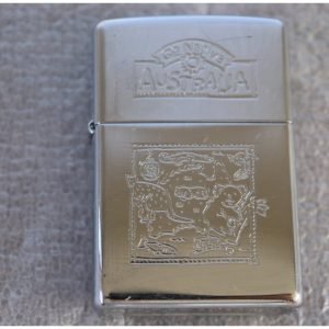 Lot 0286 - Vintage Zippo-Style Lighter – Engraved Australia Design (image 1)