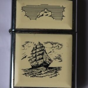 Vintage Ship Motif Cigarette Lighter