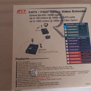 Rextron CAT5 Fiber Optic Video Extender box