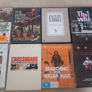 Classic rock DVD collection featuring The Eagles, Bob Dylan, Clapton and more