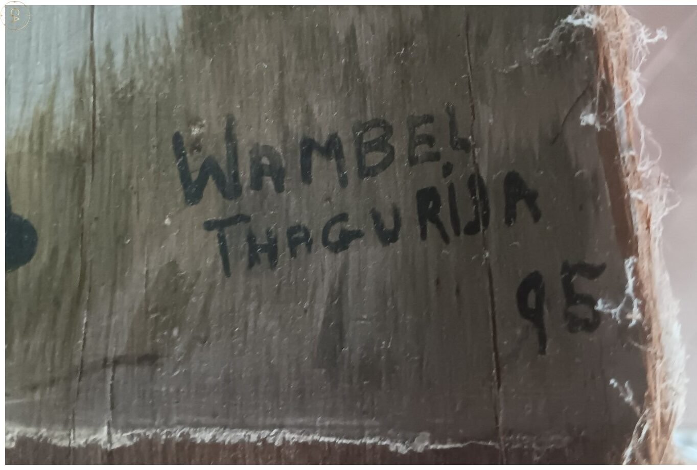 LOT 169 - Aboriginal Bark Painting signed “WAMBEL THAGURIA” - Image 2