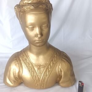 LOT 234 - Large Classical Bust of a Young Woman – Gold Finish