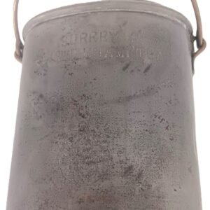 Antique Tin Coal Scuttle / Ash Bucket – Embossed ‘Surrey St Littlehampton’
