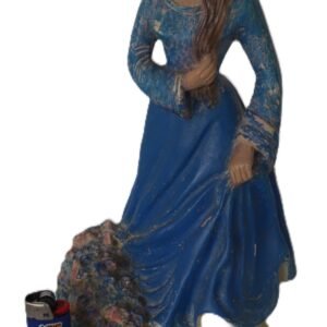 LOT 239 -Large lady in blue dress statue – Wohnform Figuren, Germany