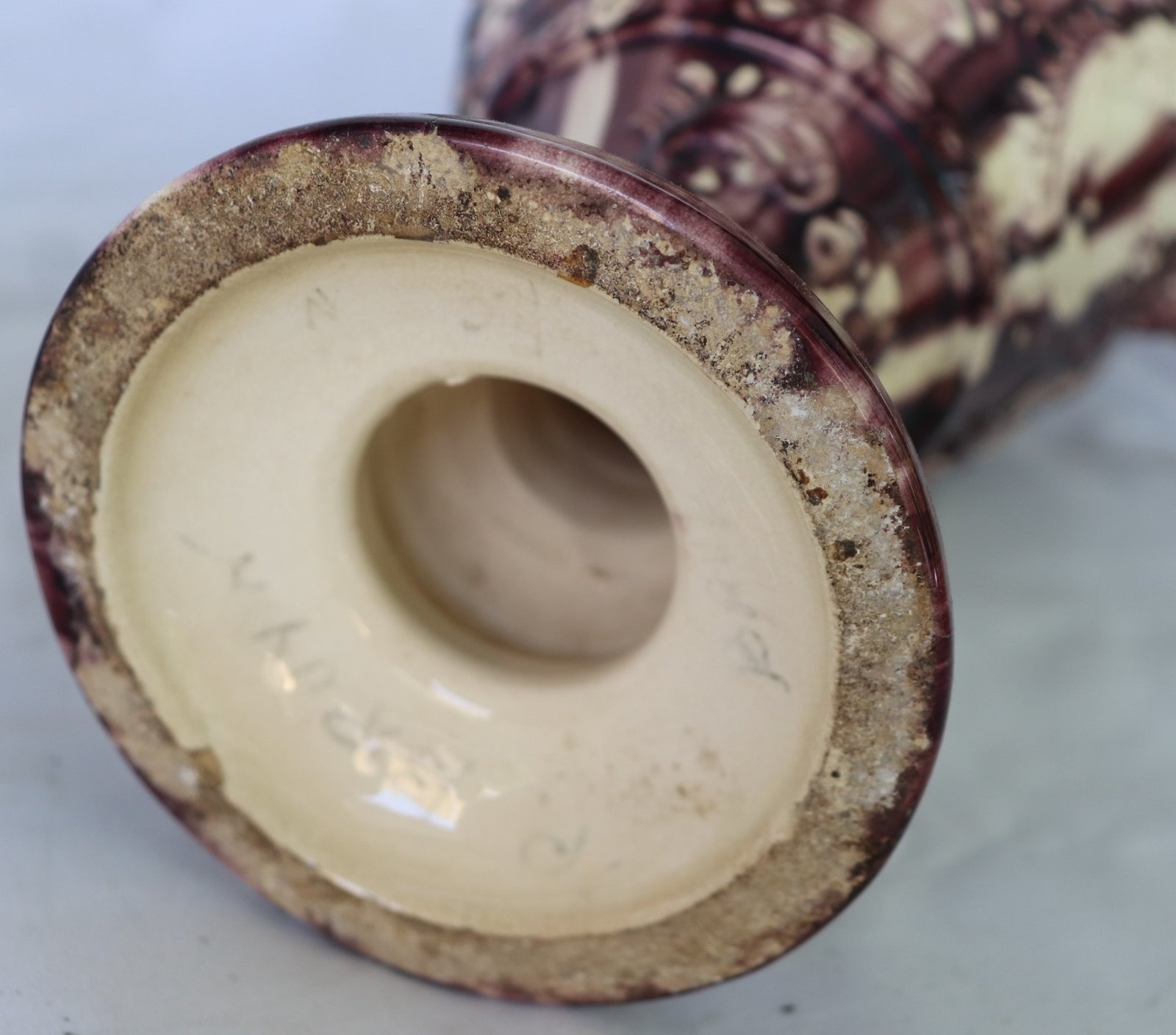 LOT 253 - Ornate Ceramic Two‑Handled Bruyn Urn Vase - Image 2