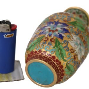 LOT 273 - Small Chinese Cloisonné Vase on Gilt Ground
