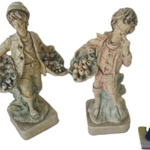 LOT 262 - Pair of Vintage Chalkware Fruit Seller Figures