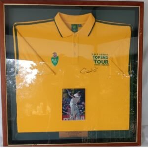 LOT 164 - Matthew Hayden Signed ‘Top End Tour’ Framed Shirt (2004)