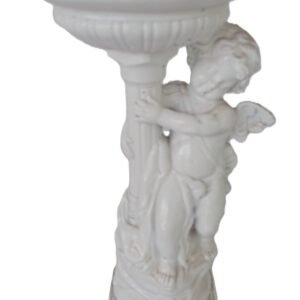 LOT 198 - White Cherub Garden Pedestal