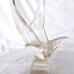 LOT 210 - Clear Glass Bird Sculpture