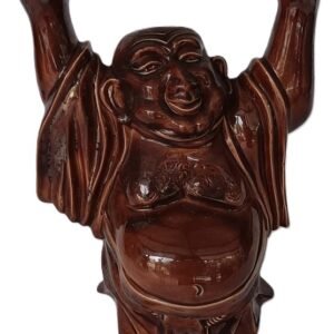 LOT 219 - Glazed Ceramic Laughing Buddha with Raised Arms