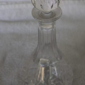 LOT 214 - Cut Crystal Decanter with Mushroom Stopper