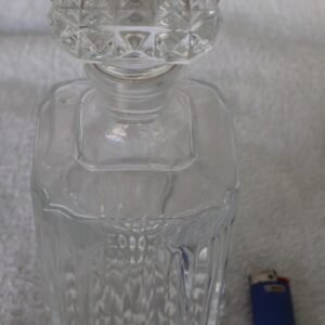 LOT 275 - Square Cut Crystal Decanter with Block Stopper