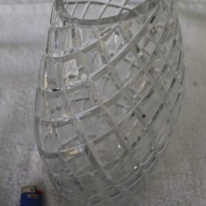 LOT 237 - Large Grid-Cut Crystal Vase