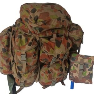 LOT 82 - ADF CAMOUFLAGE FIELD PACK WITH MULTI-POCKET CONFIGURATION