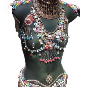 LOT 273 - ORNATE GEM-SET FIGURATIVE BUST – ARTISTIC TORSO SCULPTURE