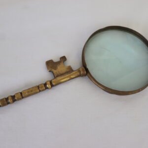Brass key-handle magnifying glass