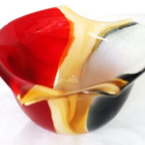 Murano style art glass bowl top view