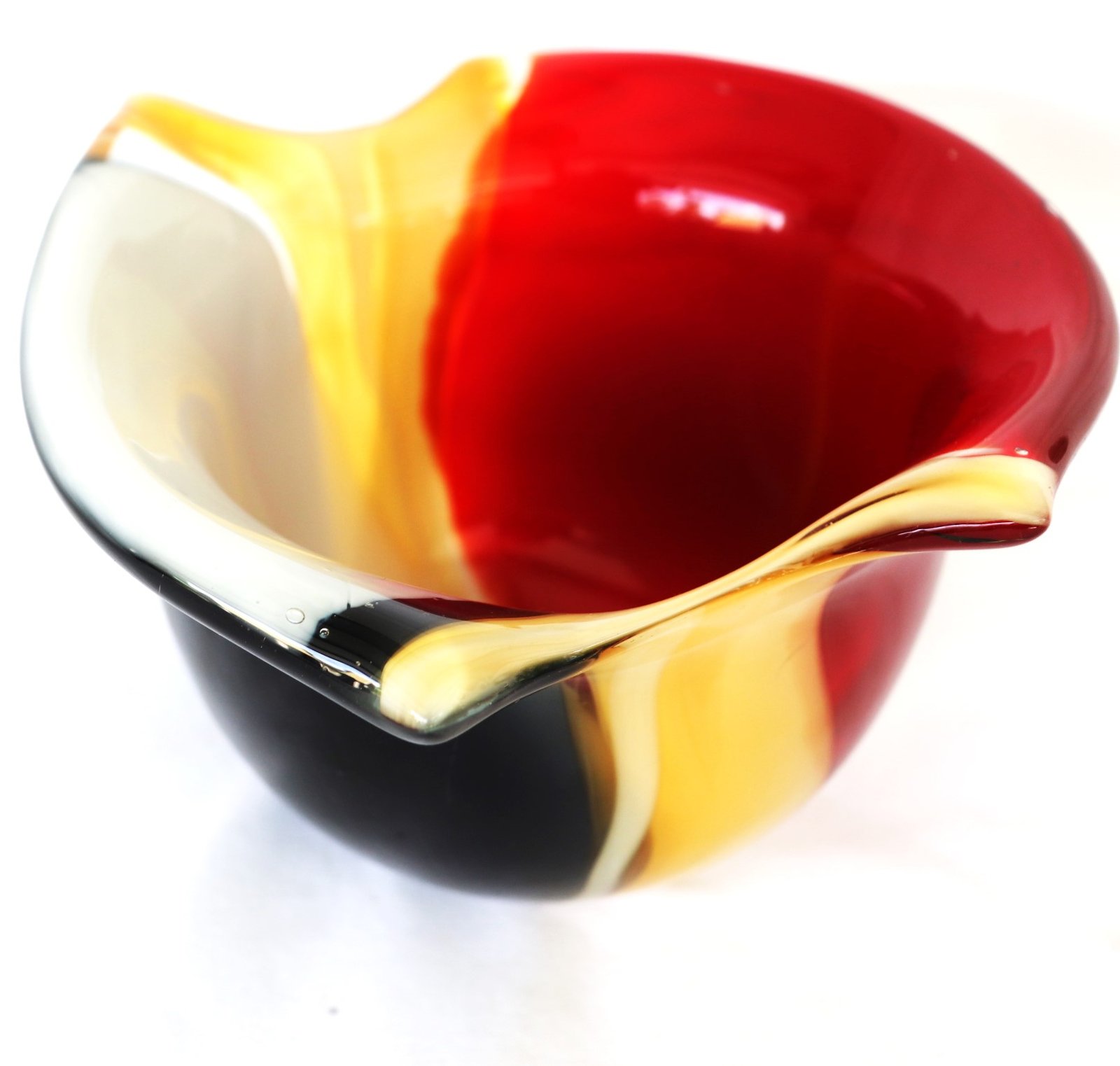 Murano art glass bowl front view