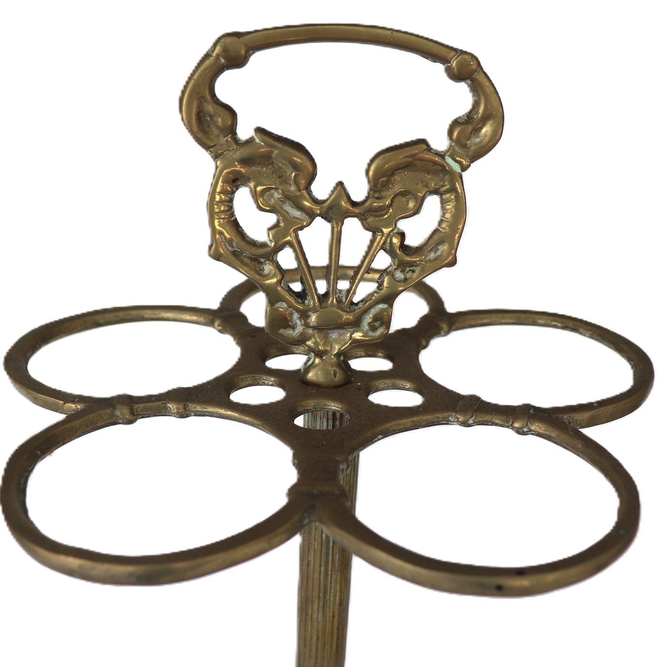 Lot FRZ-0048 - Vintage Brass Umbrella Stand – Umbrella Base Design (image 2)