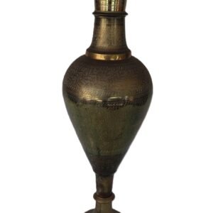 hand-etched brass vase