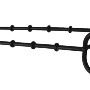 black wrought iron candlestick holders