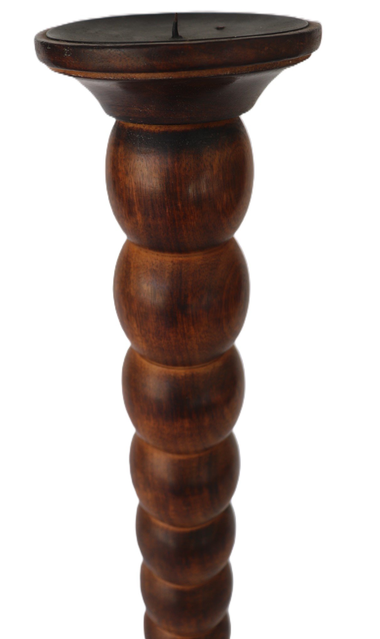 vintage wooden candle holder