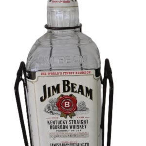 Jim Beam 4.5L bottle in metal stand
