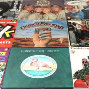 Vintage vinyl LP bundle featuring Bee Gees, Johnny Cash, Bill Haley and more