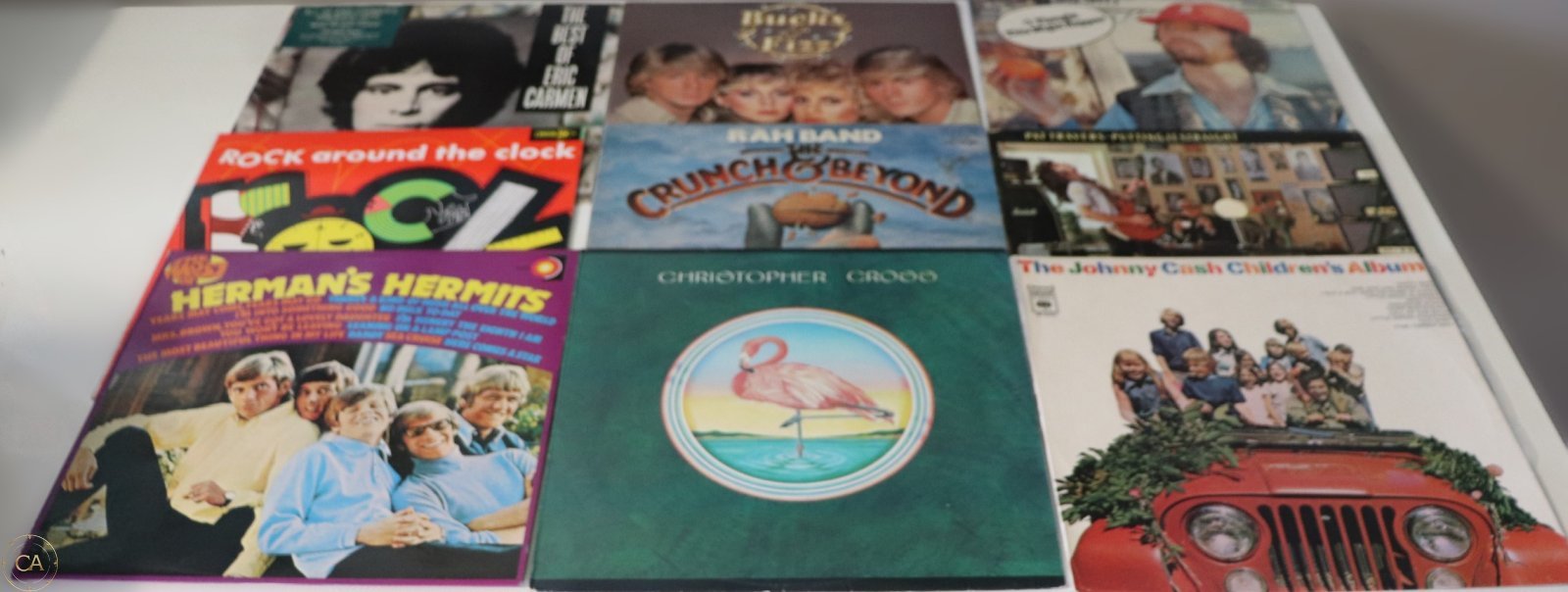 Assorted classic rock and pop vinyl albums