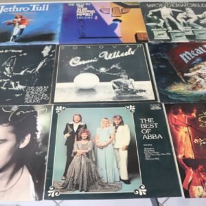 Classic rock and pop vinyl LP bundle featuring ABBA, Jethro Tull, and Meat Loaf