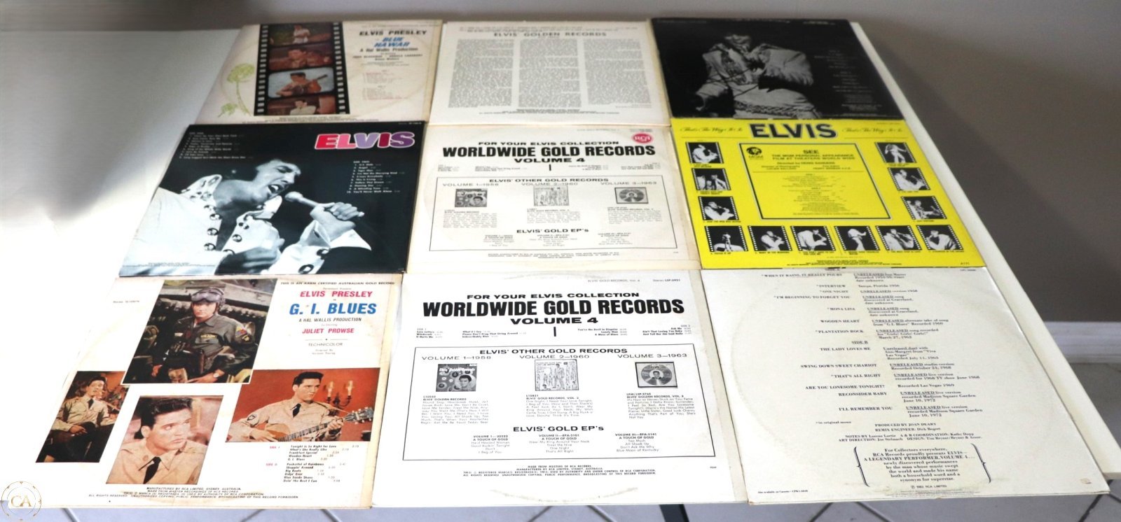 Assorted vintage Elvis Presley albums in VG condition or better