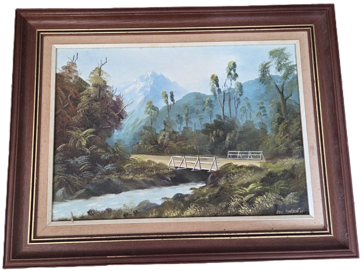 Don Trebilcock 1987 mountain landscape oil painting