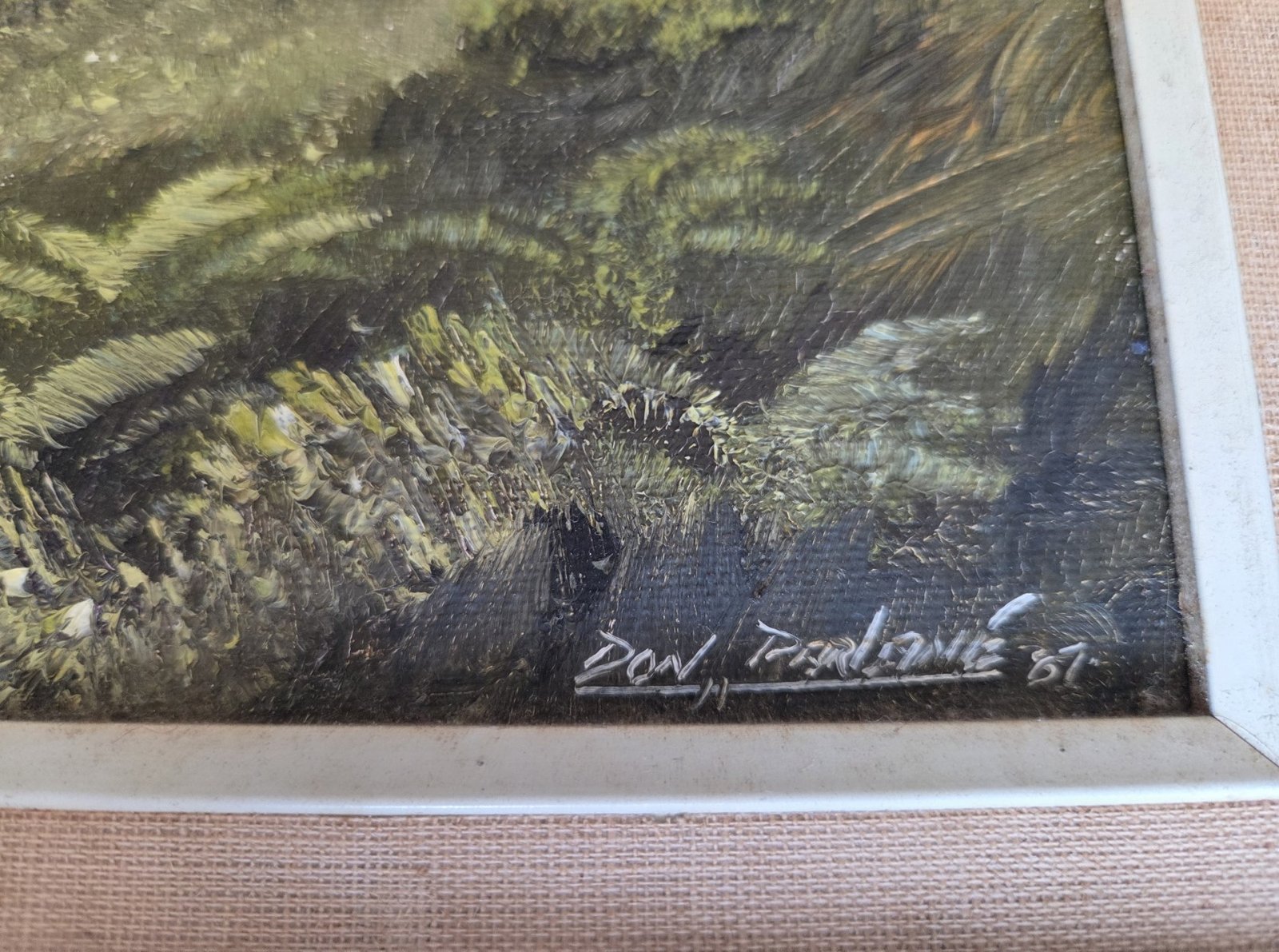 framed Australian landscape painting