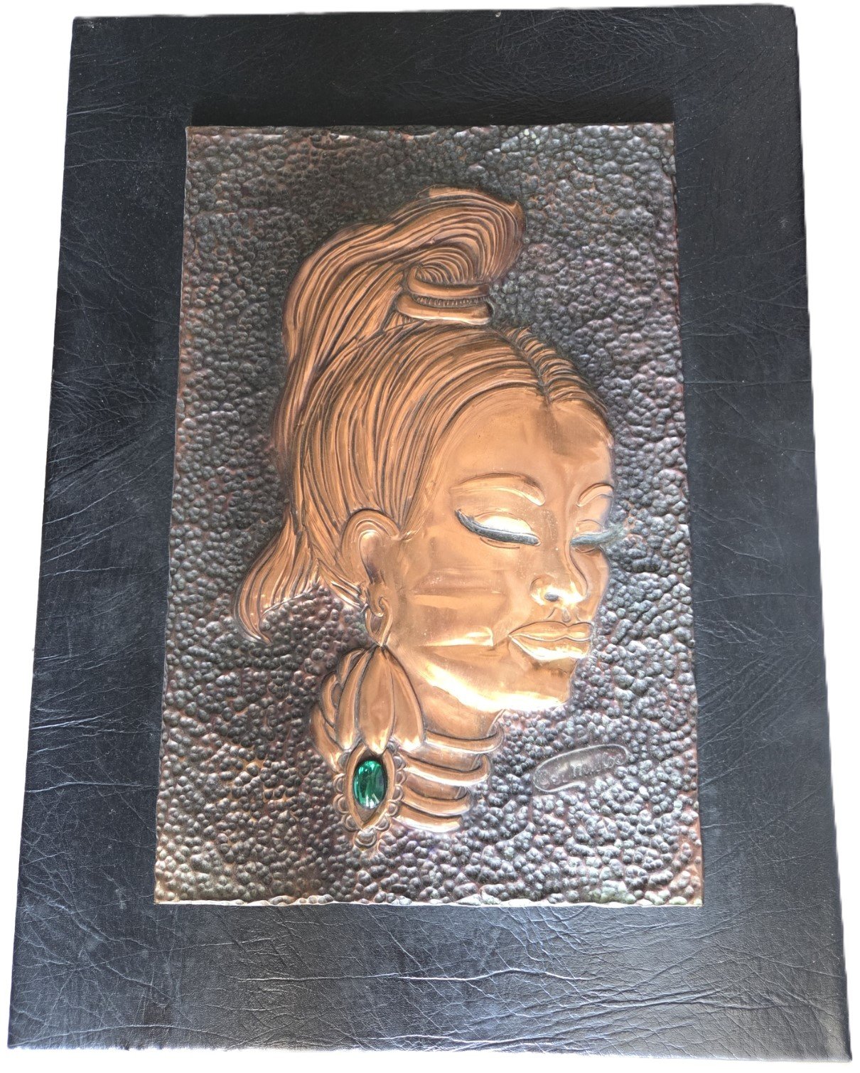 Del Millee embossed copper art