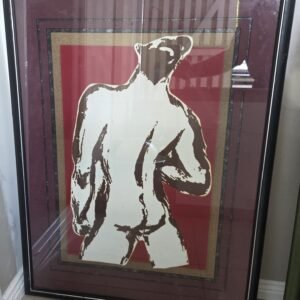 modern nude silhouette framed print
