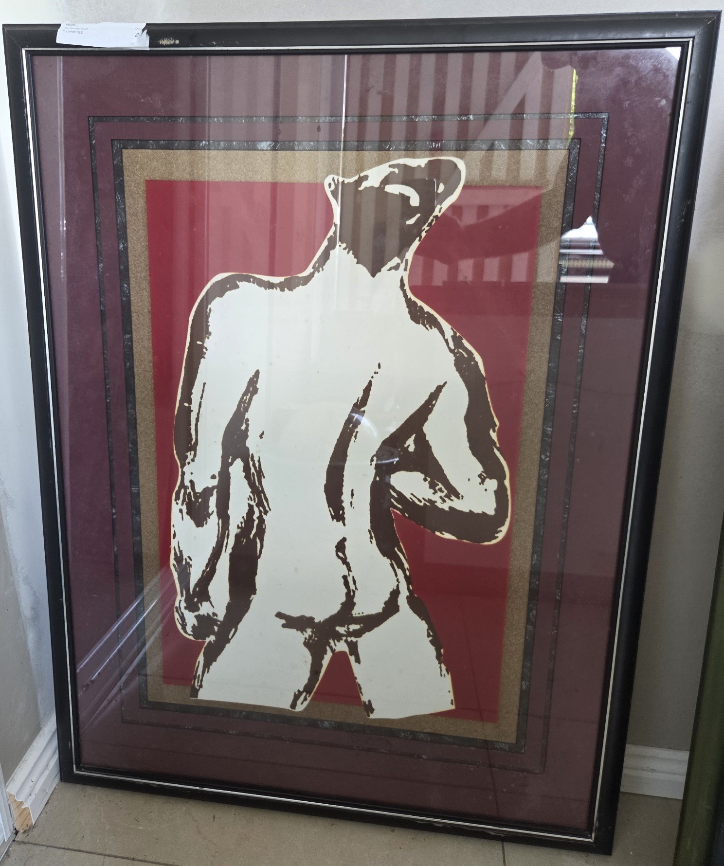 modern nude silhouette framed print