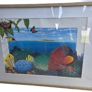 David Stacey reef print framed artwork