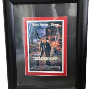 Framed signed mini-poster from the 1998 film The Avengers