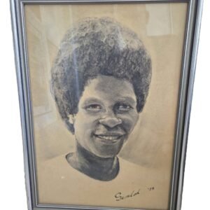 1979 portrait drawing signed Sembah