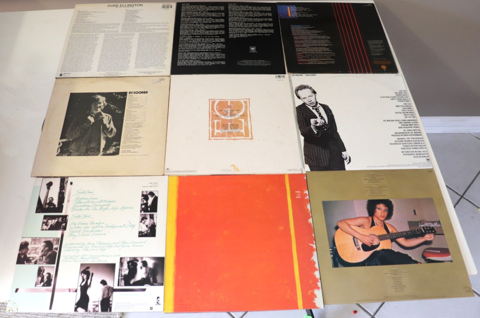 9 LPs including Duke Ellington and Ry Cooder