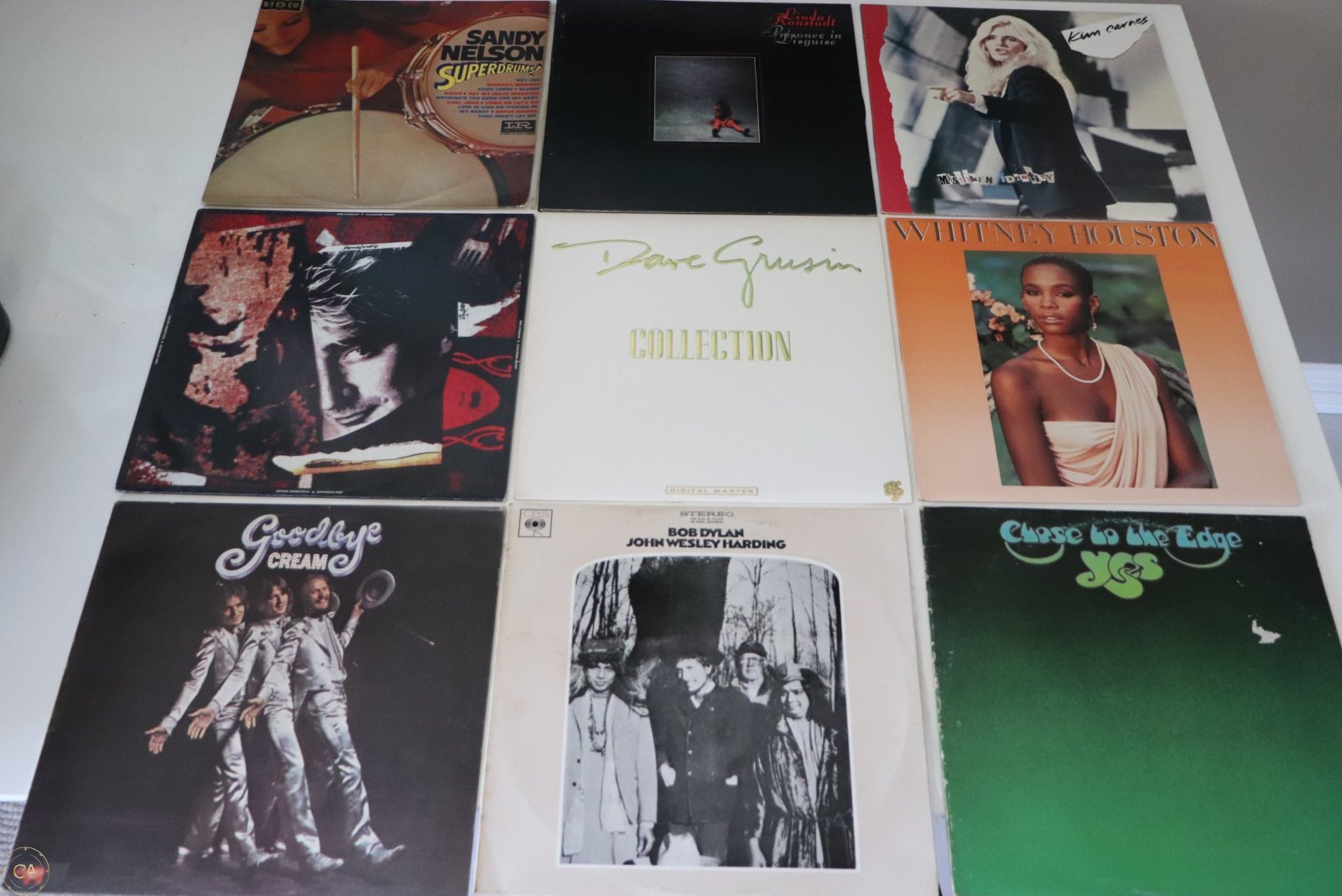 Mixed genre vinyl record collection