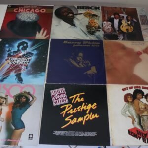 Front covers of 9 disco and soul vinyl records